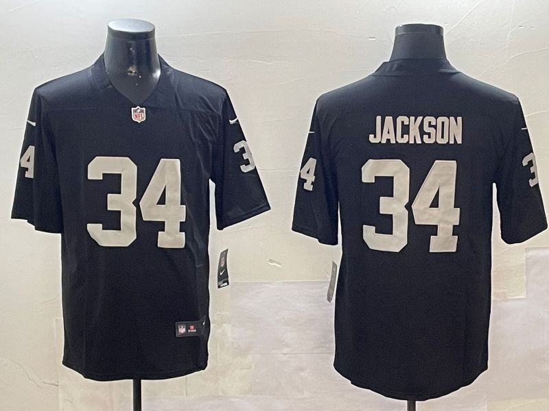 Men Oakland Raiders #34 Jackson Second generation 2024 Nike Limited NFL Jersey style 01081->oakland raiders->NFL Jersey